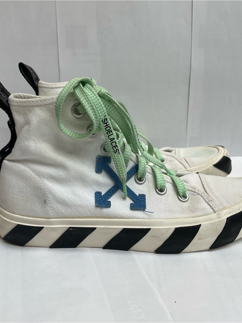 Off-White Mid Top Vulcanized Sneakers Size 9
